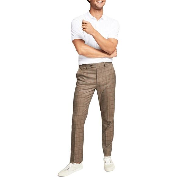 NEW Gianni Feraud Men’s 32x32 Skinny Cropped Suit Pants - Picture 1 of 8